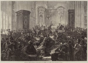الحرب ، السجناء الفرنسيون في كنيسة سانت أونيسيم ، في دونشيري ، بعد معركة سيدان